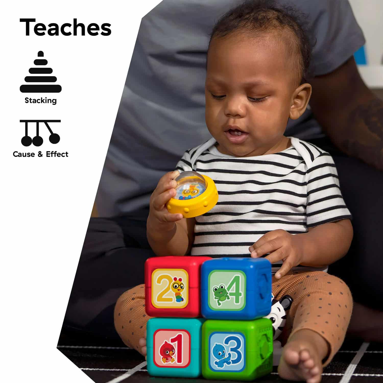 Baby Einstein Connectables 6-Piece Magnetic Activity Building Baby Blocks Toys, 6 months - Image 3